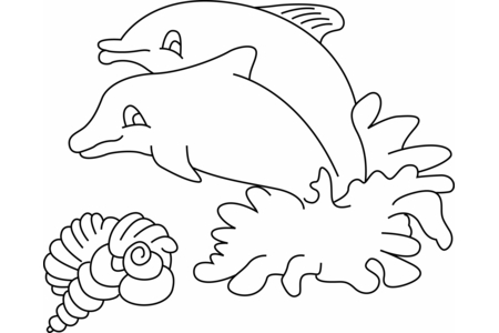 Coloriage Dauphin 03 – 10doigts.fr