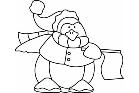 Coloriage Pingouin – 10doigts.fr