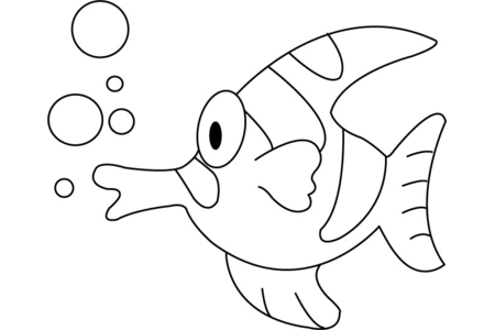 Coloriage Poisson 11 – 10doigts.fr