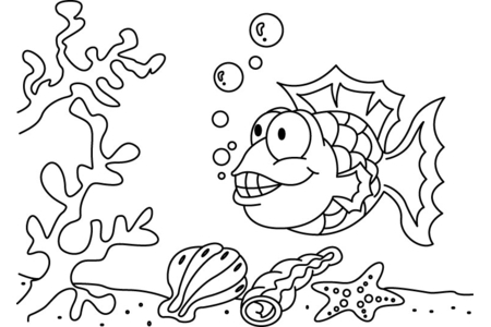 Coloriage Poisson 14 – 10doigts.fr