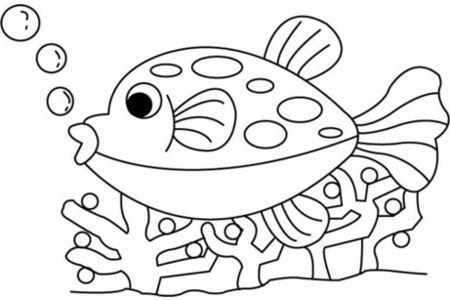 Coloriage Poisson 23 – 10doigts.fr