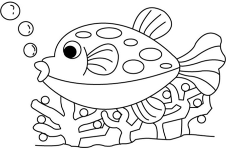 Coloriage Poisson 23 – 10doigts.fr