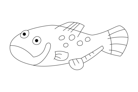 Coloriage Poisson 34 – 10doigts.fr