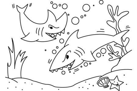 Coloriage Requin 02 – 10doigts.fr