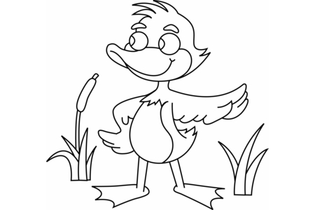 Coloriage Canard 14 – 10doigts.fr
