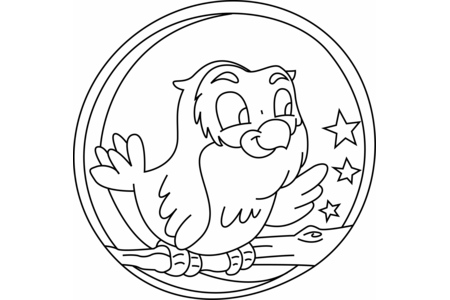 Coloriage Chouette 01 – 10doigts.fr