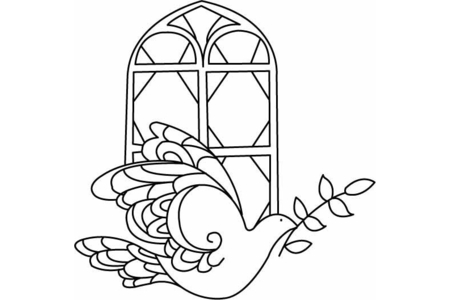 Coloriage Colombe 01 – 10doigts.fr