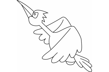 Coloriage Oiseau 03 – 10doigts.fr