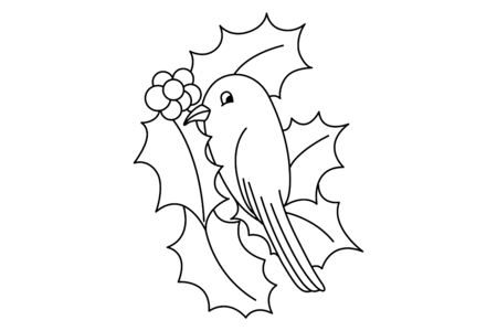 Coloriage Oiseau 08 – 10doigts.fr