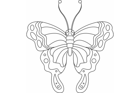 Coloriage Papillon 02 – 10doigts.fr