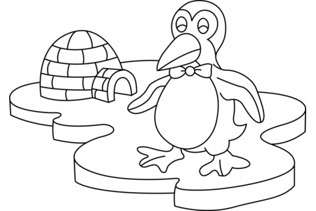 Coloriage Pingouin 01 – 10doigts.fr