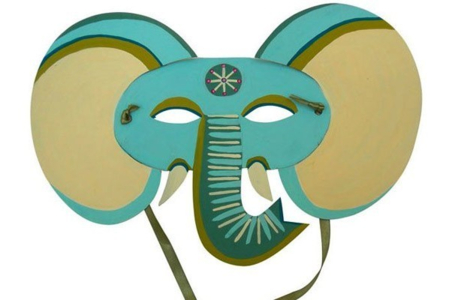 Coloriage Masque éléphant – 10doigts.fr