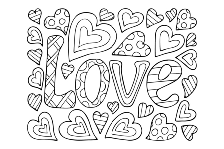 Coloriage Fête des mères cœur 06 – 10doigts.fr