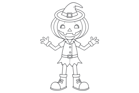 Coloriage Halloween 90 – 10doigts.fr