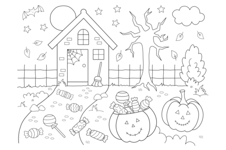 Coloriage Halloween27 – 10doigts.fr
