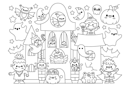 Coloriage Halloween49 – 10doigts.fr