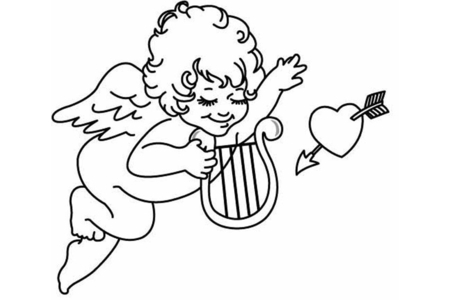 Coloriage Angelot 04 – 10doigts.fr