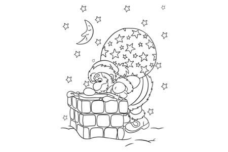 Coloriage Noel 41 – 10doigts.fr