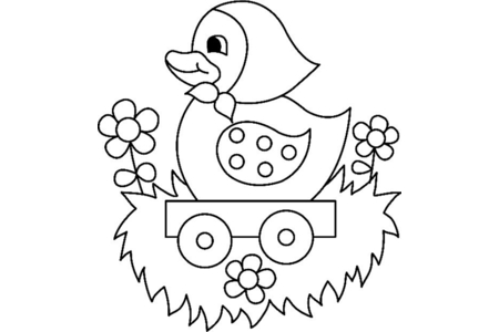 Coloriage Canard 02 – 10doigts.fr