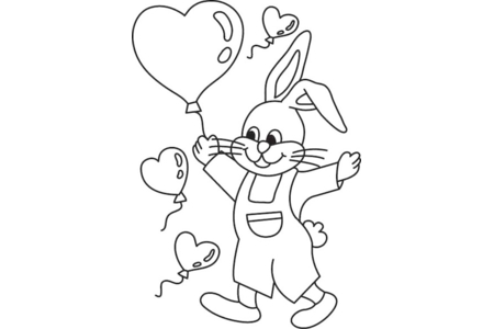 Coloriage Lapin 10 – 10doigts.fr