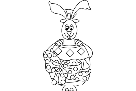 Coloriage Lapin 12 – 10doigts.fr