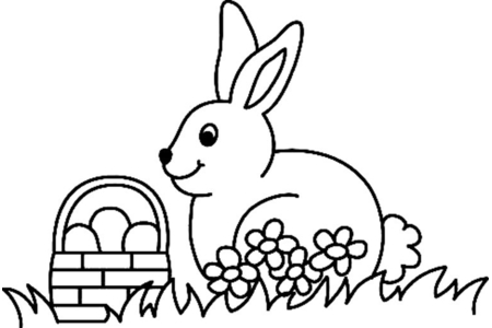 Coloriage Lapin 16 – 10doigts.fr