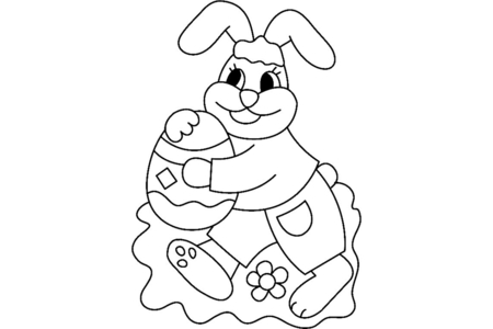 Coloriage Lapin 24 – 10doigts.fr