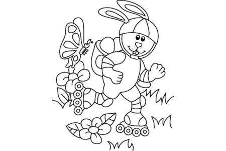 Coloriage Lapin 29 – 10doigts.fr