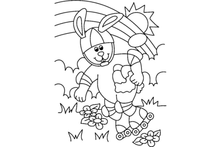 Coloriage Lapin 30 – 10doigts.fr