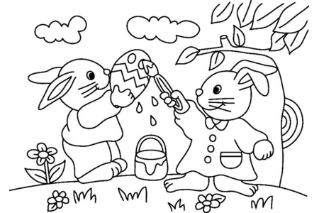 Coloriage Lapin 33 – 10doigts.fr