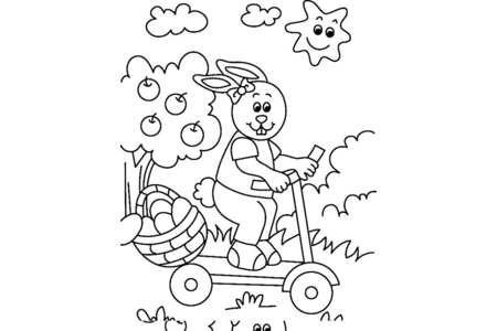 Coloriage Lapin 36 – 10doigts.fr