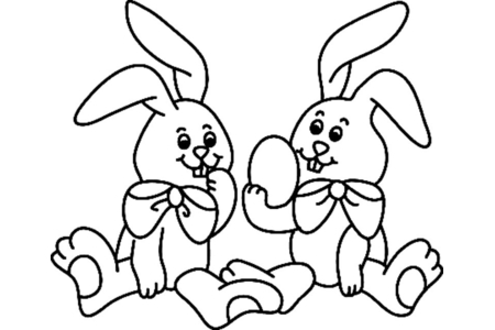 Coloriage Lapin 37 – 10doigts.fr