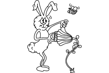 Coloriage Lapin 43 – 10doigts.fr