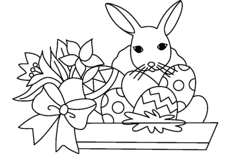 Coloriage Lapin 44 – 10doigts.fr