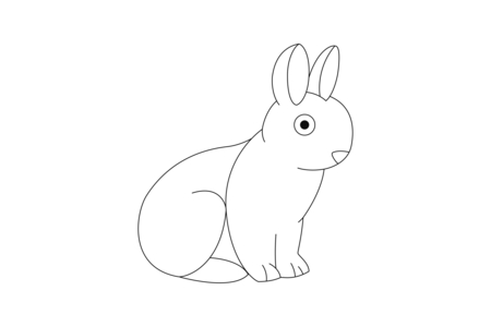 Coloriage Lapin 47 – 10doigts.fr