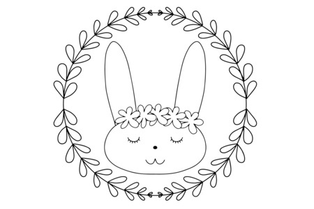 Coloriage Lapin 51 – 10doigts.fr