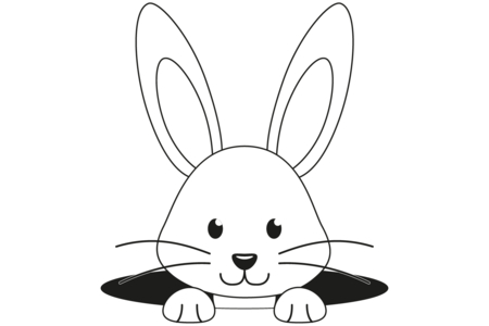 Coloriage Lapin 52 – 10doigts.fr