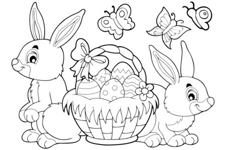 Coloriage Lapin 53 – 10doigts.fr