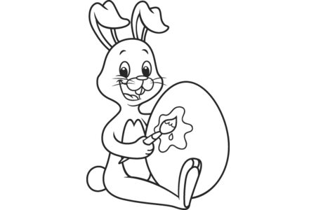 Coloriage Lapin 54 – 10doigts.fr