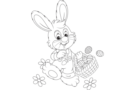 Coloriage Lapin 55 – 10doigts.fr