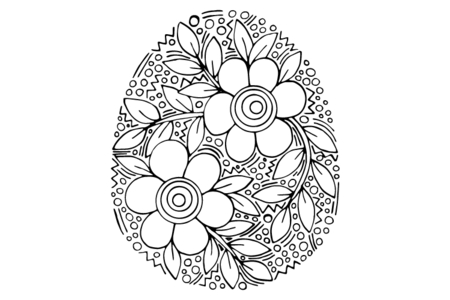 Coloriage Oeufs 100 – 10doigts.fr