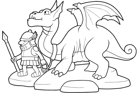 Coloriage Dragons1 – 10doigts.fr