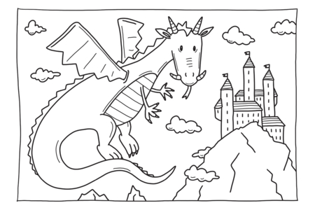 Coloriage Dragons3 – 10doigts.fr