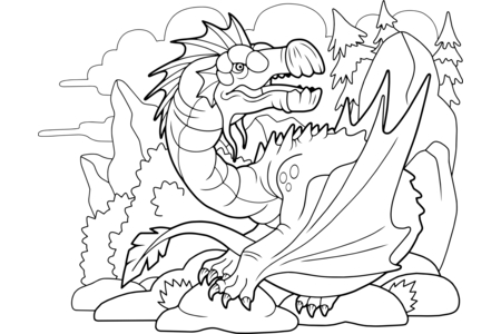 Coloriage Dragons7 – 10doigts.fr
