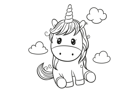 Coloriage Licorne10 – 10doigts.fr