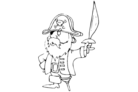 Coloriage Pirate 01 – 10doigts.fr