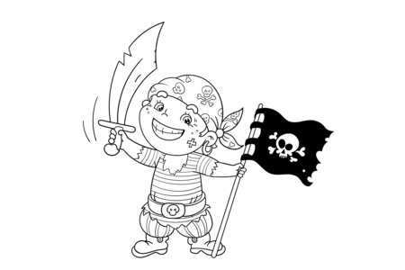 Coloriage Pirate11 – 10doigts.fr
