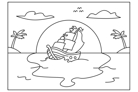 Coloriage Pirate12 – 10doigts.fr