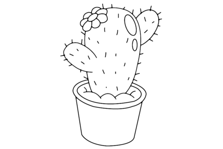 Coloriage Cactus 03 – 10doigts.fr
