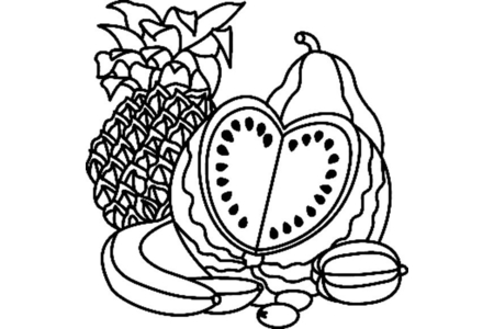 Coloriage Fruits 02 – 10doigts.fr